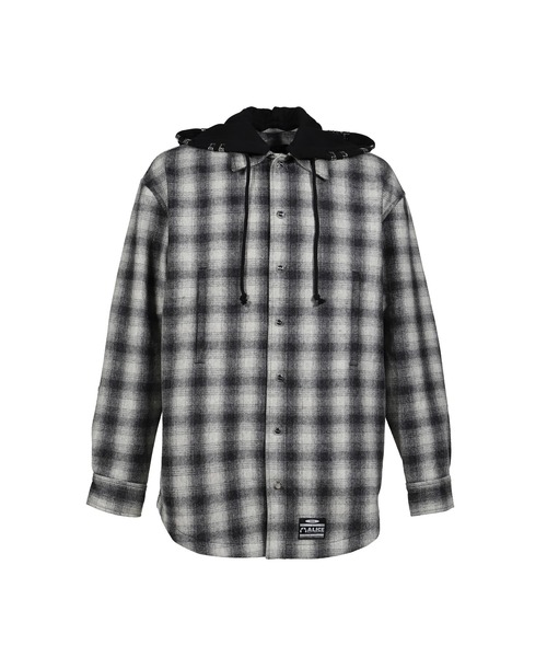 ALICE HOLLYWOOD(アリスハリウッド)の「OVERSIZE HOODED FLANNEL SHIRT(シャツ/ブラウス・メンズ・チャコールグレー/ホワイト・LARGE/X-LARGE/SMALL/MEDIUM)」の11枚目の写真