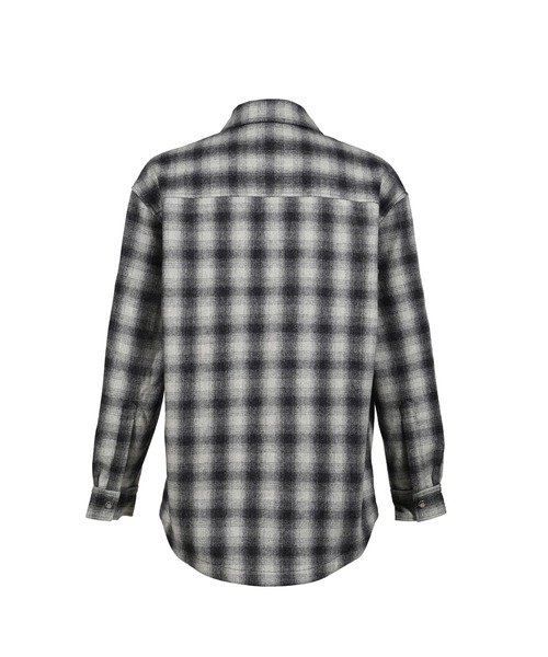ALICE HOLLYWOOD(アリスハリウッド)の「OVERSIZE HOODED FLANNEL SHIRT(シャツ/ブラウス・メンズ・チャコールグレー/ホワイト・LARGE/X-LARGE/SMALL/MEDIUM)」の15枚目の写真