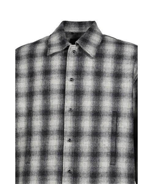 ALICE HOLLYWOOD(アリスハリウッド)の「OVERSIZE HOODED FLANNEL SHIRT(シャツ/ブラウス・メンズ・チャコールグレー/ホワイト・LARGE/X-LARGE/SMALL/MEDIUM)」の17枚目の写真