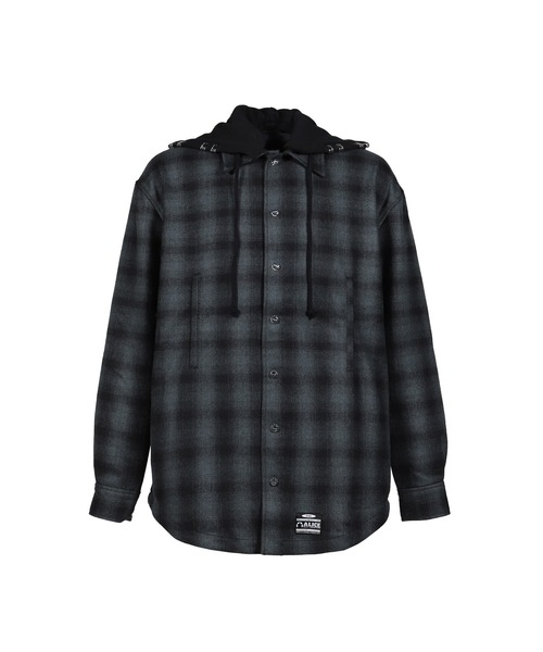 ALICE HOLLYWOOD(アリスハリウッド)の「OVERSIZE HOODED FLANNEL SHIRT(シャツ/ブラウス・メンズ・チャコールグレー/ホワイト・LARGE/X-LARGE/SMALL/MEDIUM)」の19枚目の写真