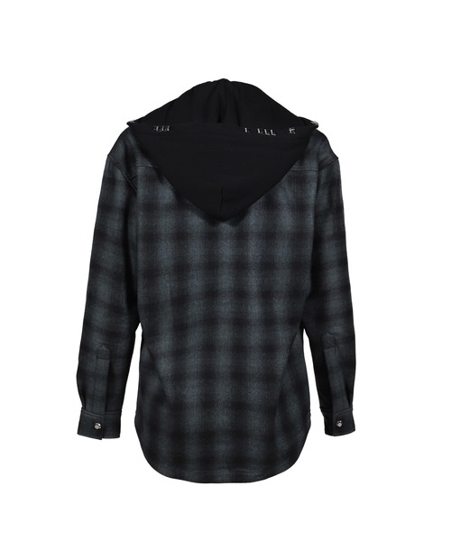 ALICE HOLLYWOOD(アリスハリウッド)の「OVERSIZE HOODED FLANNEL SHIRT(シャツ/ブラウス・メンズ・チャコールグレー/ホワイト・LARGE/X-LARGE/SMALL/MEDIUM)」の20枚目の写真