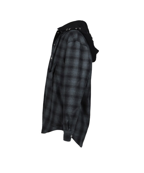 ALICE HOLLYWOOD(アリスハリウッド)の「OVERSIZE HOODED FLANNEL SHIRT(シャツ/ブラウス・メンズ・チャコールグレー/ホワイト・LARGE/X-LARGE/SMALL/MEDIUM)」の21枚目の写真