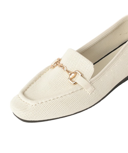 Green　Parks（グリーンパークス）の「洗えるニットローファー（ローファー・レディース・ブラック/アイボリー・L/M/S）」の7枚目の写真