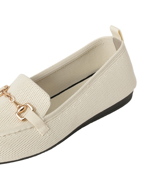 Green　Parks（グリーンパークス）の「洗えるニットローファー（ローファー・レディース・ブラック/アイボリー・L/M/S）」の8枚目の写真