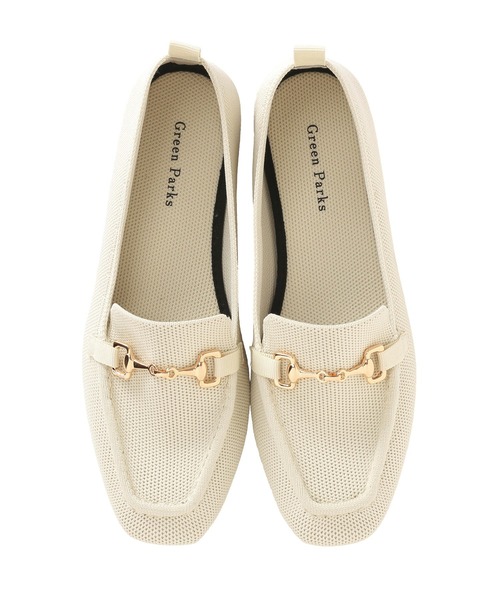 Green　Parks（グリーンパークス）の「洗えるニットローファー（ローファー・レディース・ブラック/アイボリー・L/M/S）」の3枚目の写真