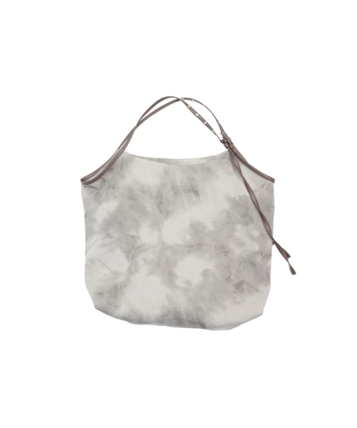 レザーストラップディテールトートバッグ（タン）