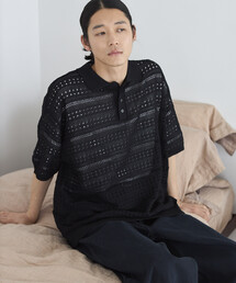 Firsthand（ファーストハンド）の「Firsthand/ファーストハンド ビッグシルエット ショートスリーブ ニット編み ポロシャツ（ポロシャツ）」