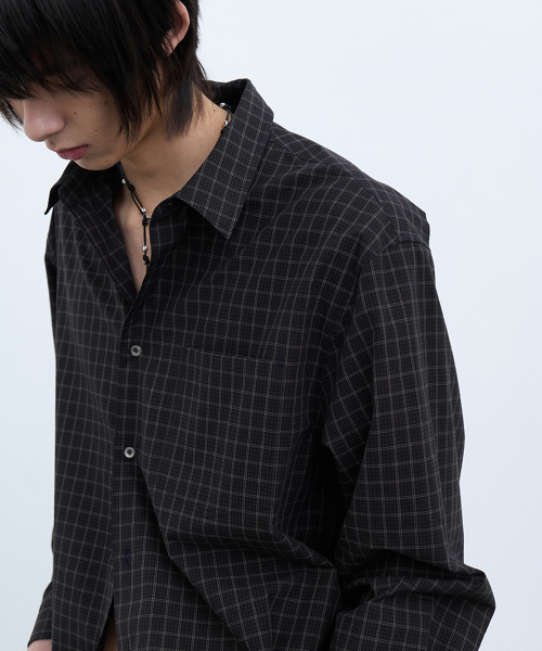 YOUCHE PRET A PORTER（ユッシュプレタポルテ）の「SQ OFFSET CHECK SHIRTS Graphite Check（シャツ/ブラウス・メンズ・その他・MEDIUM/LARGE）」の3枚目の写真