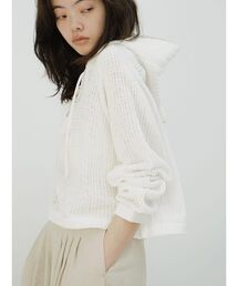 FIKA.（フィーカ）の「Sheer drawstring hem hoodie（シャツ/ブラウス）」
