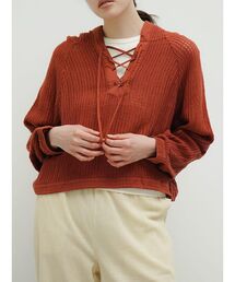 FIKA.（フィーカ）の「Sheer drawstring hem hoodie（シャツ/ブラウス）」