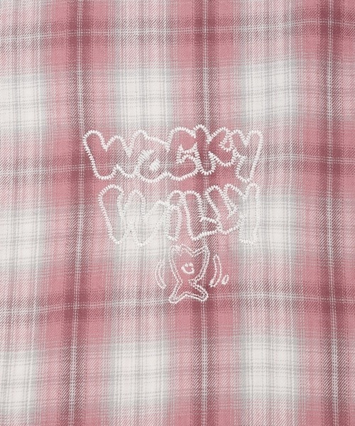 Wacky WiLLy（ワッキーウィリー）の「EMBROIDERED GRAPHIC CHECK LONG SLEEVE SHIRT（シャツ/ブラウス・メンズ・ネイビー/ピンク・SMALL/MEDIUM/LARGE）」の8枚目の写真
