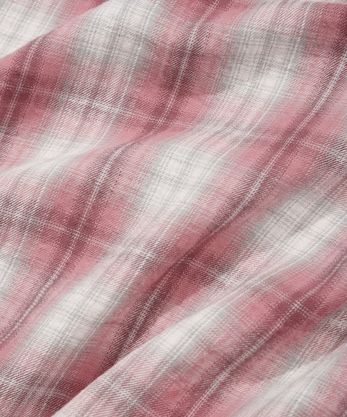 Wacky WiLLy（ワッキーウィリー）の「EMBROIDERED GRAPHIC CHECK LONG SLEEVE SHIRT（シャツ/ブラウス・メンズ・ネイビー/ピンク・SMALL/MEDIUM/LARGE）」の3枚目の写真