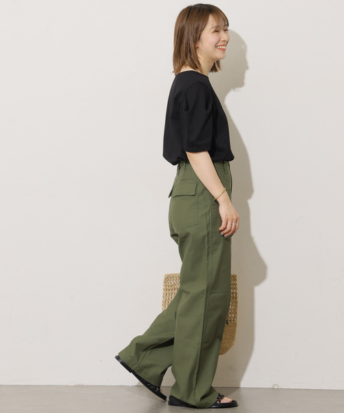 JOURNAL STANDARD relume（ジャーナルスタンダード　レリューム）の「タックデザインスリーブプルオーバー（Tシャツ/カットソー・レディース・ブラック/ホワイト/ネイビー・FREE）」の5枚目の写真