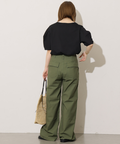 JOURNAL STANDARD relume（ジャーナルスタンダード　レリューム）の「タックデザインスリーブプルオーバー（Tシャツ/カットソー・レディース・ブラック/ホワイト/ネイビー・FREE）」の6枚目の写真