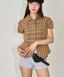 WHO'S WHO gallery（フーズフーギャラリー）の「【WEB限定カラーあり】ナポレオンパフスリブラウス（シャツ/ブラウス）」