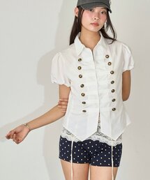 WHO'S WHO gallery（フーズフーギャラリー）の「【WEB限定カラーあり】ナポレオンパフスリブラウス（シャツ/ブラウス）」