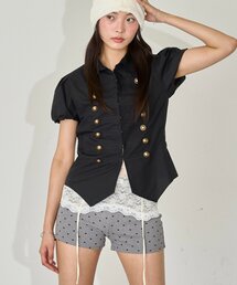 WHO'S WHO gallery（フーズフーギャラリー）の「【WEB限定カラーあり】ナポレオンパフスリブラウス（シャツ/ブラウス）」