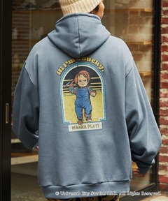 チャッキー LOGO(ROSE) パーカー CHUCKY】別注 チャッキー ヴィンテージライクデザインビッグ裏