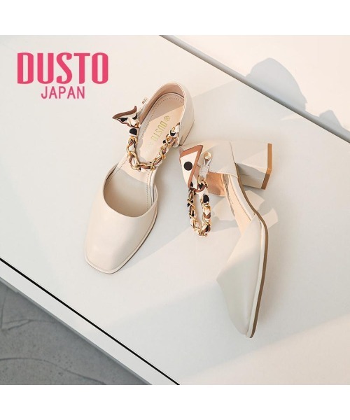 VIBGYOR（ヴィブジョー）の「【DUSTO】"レディース スクエアパンプス"(MA)（パンプス・レディース・ブラック/ベージュ系その他/ベージュ・23/23.5/24/22）」の4枚目の写真