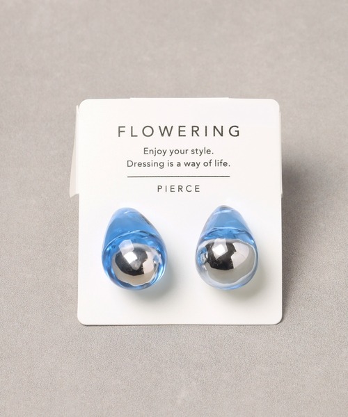 Flowering(フラワーリング)の「Clear Shiny/クリア/ドロップ/ピアス(ピアス(両耳用)・レディース・ブルー系1/その他1/その他/ブルー/クリア/ブルー系2・FREE)」の14枚目の写真