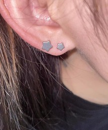 【456820】Y2Kシルバースターピアス(RO)