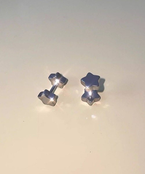 almo(アルモ)の「【456820】Y2Kシルバースターピアス(RO)(ピアス(両耳用)・レディース・シルバー・MEDIUM/SMALL)」の5枚目の写真
