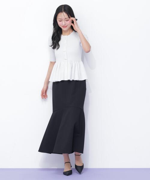JILL by JILL STUART（ジルバイジルスチュアート）の「ラメモールペプラムニット半袖（ニット/セーター・レディース・ピンク/グレー/ブルー/ホワイト・FREE）」の22枚目の写真