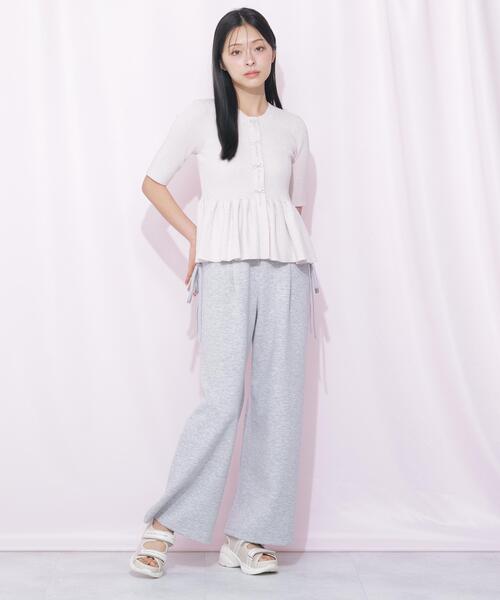 JILL by JILL STUART（ジルバイジルスチュアート）の「ラメモールペプラムニット半袖（ニット/セーター・レディース・ピンク/グレー/ブルー/ホワイト・FREE）」の11枚目の写真