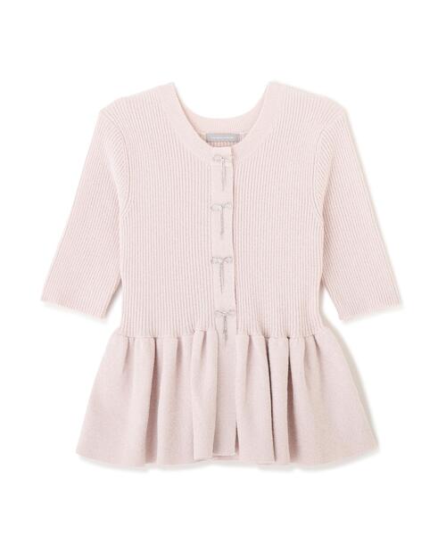 JILL by JILL STUART（ジルバイジルスチュアート）の「ラメモールペプラムニット半袖（ニット/セーター・レディース・ピンク/グレー/ブルー/ホワイト・FREE）」の12枚目の写真