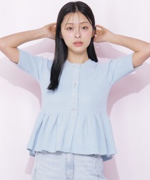JILLSTUART 半袖カットソー（ブラウス） ヘムレース五分袖ブラウス | JILL by JILL STUART（ジル バイ ジル