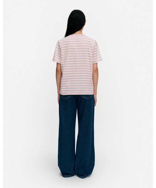 marimekko（マリメッコ）の「【kioski】 Tasaraita Unikko / t-shirt（Tシャツ/カットソー・レディース・ライトピンク・X-SMALL/LARGE/MEDIUM/SMALL）」の3枚目の写真