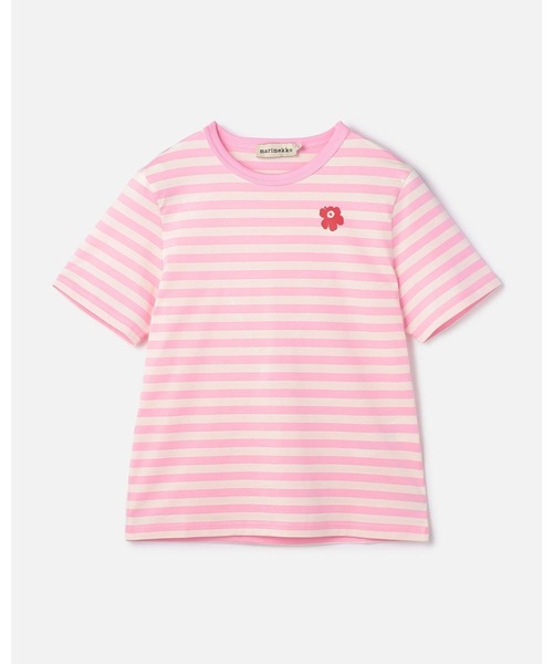 marimekko（マリメッコ）の「【kioski】 Tasaraita Unikko / t-shirt（Tシャツ/カットソー・レディース・ライトピンク・X-SMALL/LARGE/MEDIUM/SMALL）」の5枚目の写真
