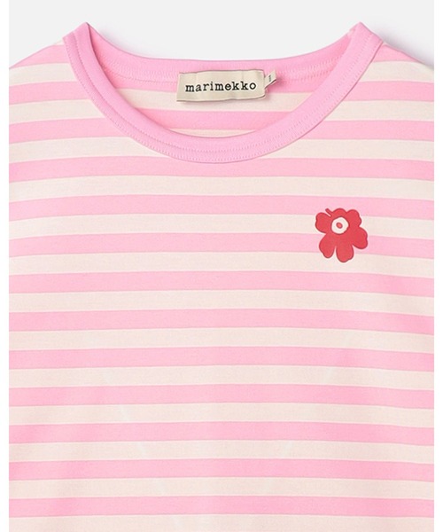 marimekko（マリメッコ）の「【kioski】 Tasaraita Unikko / t-shirt（Tシャツ/カットソー・レディース・ライトピンク・X-SMALL/LARGE/MEDIUM/SMALL）」の7枚目の写真