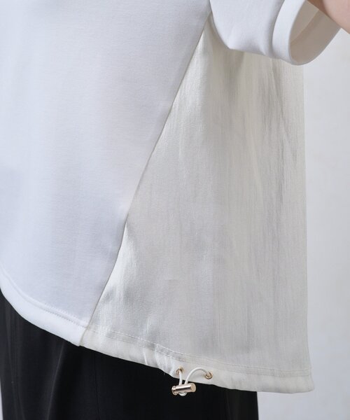 Jena espace merveilleux(ジェナ エスパスメルヴェイユ)の「裾ドロスト異素材カットソー(Tシャツ/カットソー・レディース・ブラック/オフホワイト・FREE)」の19枚目の写真