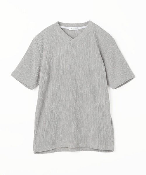 MONSIEUR NICOLE(ムッシュニコル)の「メランジジャカードニット VネックTシャツ(ニット/セーター・メンズ・ライトグレー/ネイビー/ブラック・XL/M/L)」の17枚目の写真