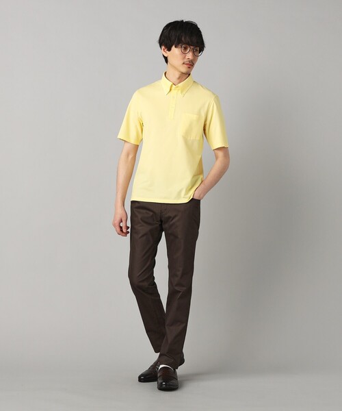 COMME CA MEN(コムサメン)の「【抗菌・防臭】ミニハニカム ボタンダウンポロシャツ(Tシャツ/カットソー・メンズ・ブラック/サックスブルー/グレー/ネイビー/イエロー/ミント・M/L/XL)」の16枚目の写真