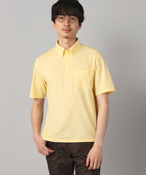 COMME CA MEN(コムサメン)の「【抗菌・防臭】ミニハニカム ボタンダウンポロシャツ(Tシャツ/カットソー・メンズ・ブラック/サックスブルー/グレー/ネイビー/イエロー/ミント・M/L/XL)」の17枚目の写真