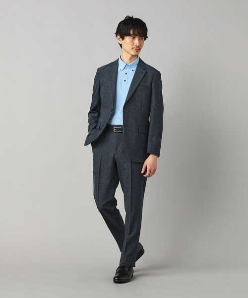 COMME CA MEN(コムサメン)の「【抗菌・防臭】ミニハニカム ボタンダウンポロシャツ(Tシャツ/カットソー・メンズ・ブラック/サックスブルー/グレー/ネイビー/イエロー/ミント・M/L/XL)」の20枚目の写真