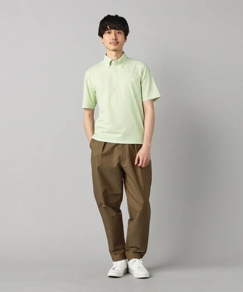 COMME CA MEN(コムサメン)の「【抗菌・防臭】ミニハニカム ボタンダウンポロシャツ(Tシャツ/カットソー・メンズ・ブラック/サックスブルー/グレー/ネイビー/イエロー/ミント・M/L/XL)」の22枚目の写真