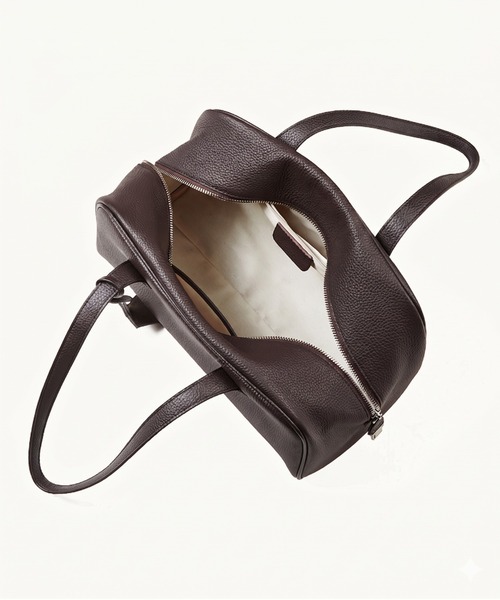 NiiNa(ニーナ)の「【 NiiNa / ニーナ 】高品質牛革ボストンシルエットトートバッグ(トートバッグ・レディース・ダークブラウン/ブラック・FREE)」の6枚目の写真