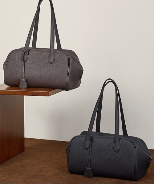 NiiNa(ニーナ)の「【 NiiNa / ニーナ 】高品質牛革ボストンシルエットトートバッグ(トートバッグ・レディース・ダークブラウン/ブラック・FREE)」の19枚目の写真