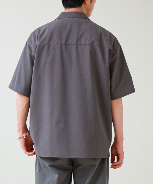 GLOSTER（グロスター）の「【COOLMAX/セットアップ着用可能】ポリトロS/Sシャツ（シャツ/ブラウス・メンズ・ブラック/グレー/ベージュ/ネイビー・L/M/S）」の18枚目の写真