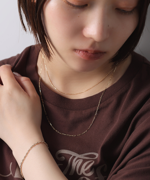 Lilas(リラ)の「スカルチェーン17cmブレスレット K10(ブレスレット・レディース・ゴールド・FREE)」の2枚目の写真