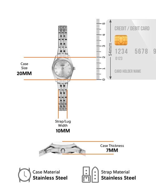 FOSSIL(フォッシル)の「フォッシル 腕時計 レディース アナログ ステンレス ES5475(アナログ腕時計・レディース・シルバー・FREE)」の5枚目の写真