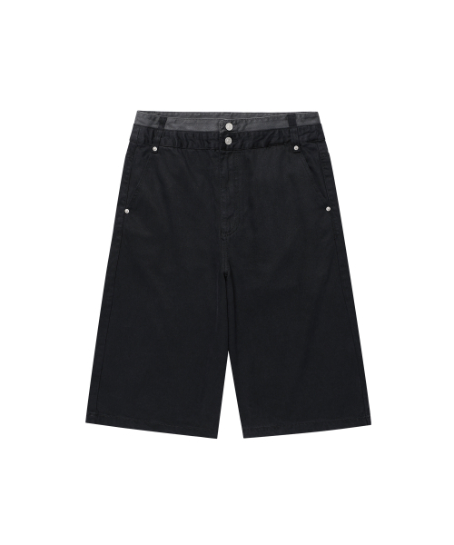 KICHUL(キチョル)の「Double Waist Bermuda Cotton Pants (Black)(その他パンツ・レディース・その他・LARGE/MEDIUM/SMALL)」の2枚目の写真