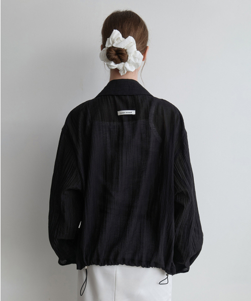 LENAV（ルナブ）の「rainy summer button kara blouson (black)（ナイロンジャケット・レディース・その他・FREE）」の2枚目の写真