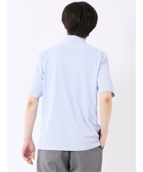 TAKA-Q(タカキュー)の「ビズポロ ポロシャツ メンズ 半袖 ストレッチ 吸水速乾 ノンアイロン ワイドカラー クールパス クールビズ(ポロシャツ・メンズ・サックスブルー・X-LARGE/LARGE/MEDIUM)」の10枚目の写真