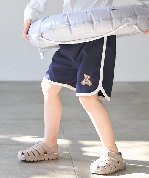 petit main(プティマイン)の「【SWIM】ワンポイント刺しゅうスイムパンツ(水着・キッズ・ネイビー/黄緑系/サーモンピンク・110cm/120cm/90cm/130cm/100cm)」の7枚目の写真
