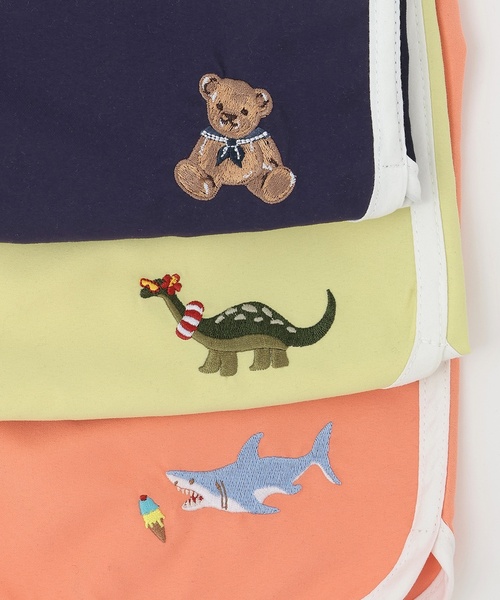 petit main(プティマイン)の「【SWIM】ワンポイント刺しゅうスイムパンツ(水着・キッズ・ネイビー/黄緑系/サーモンピンク・110cm/120cm/90cm/130cm/100cm)」の13枚目の写真