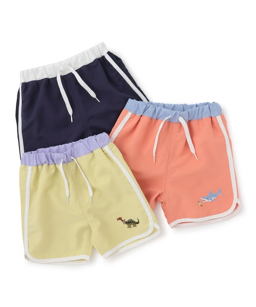 petit main(プティマイン)の「【SWIM】ワンポイント刺しゅうスイムパンツ(水着・キッズ・ネイビー/黄緑系/サーモンピンク・110cm/120cm/90cm/130cm/100cm)」の16枚目の写真